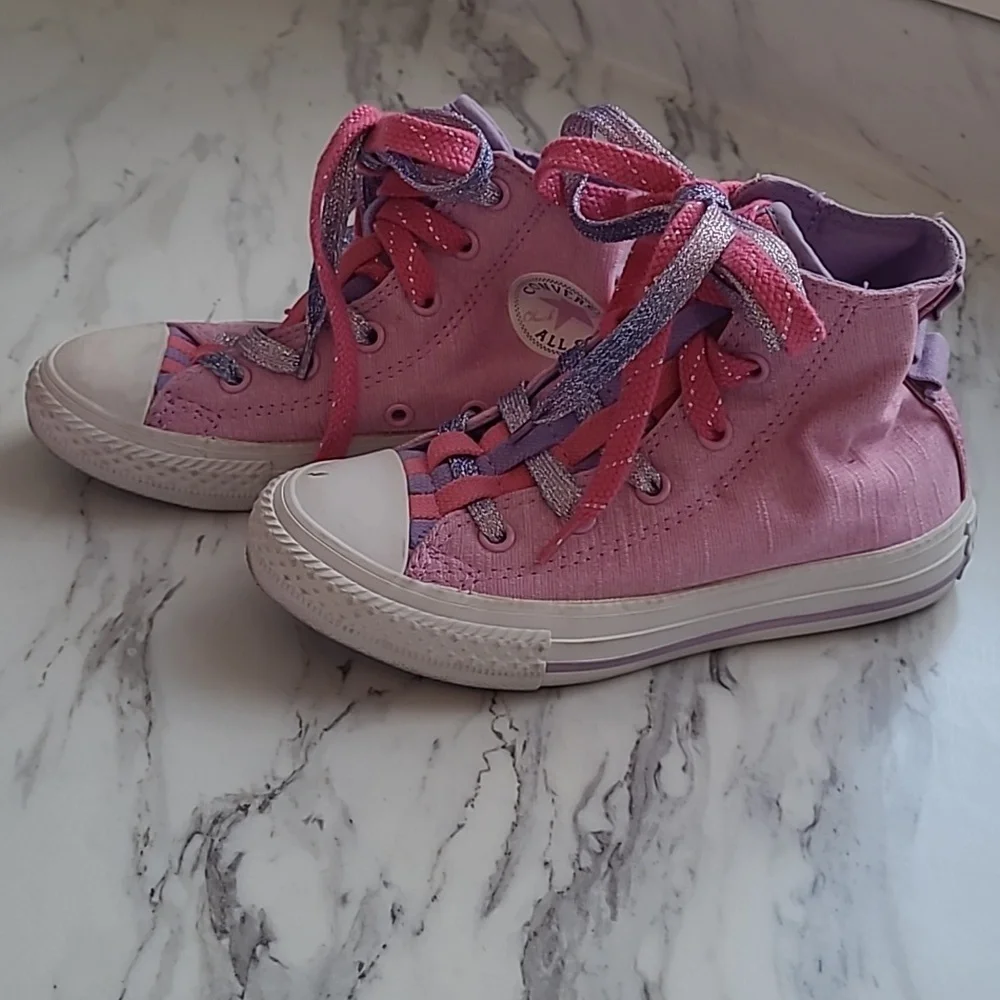 Converse Kids Pink & Purple Sneakers